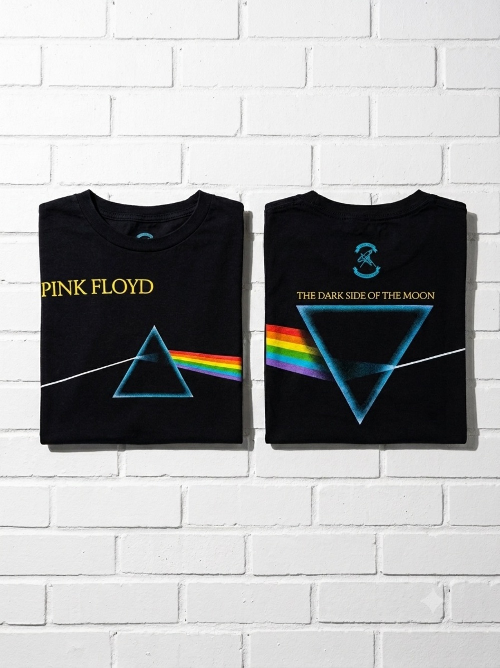 Pink Floyd Dark Side of the Moon Graphic Band Tee T-Shirt Black Womens Size XS